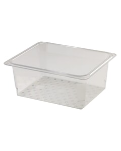Cambro Polycarbonate 127mm Deep 1/2 Clear GN Colander Pan