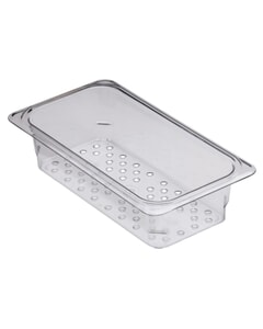 Cambro Polycarbonate 76mm Deep 1/3 Clear GN Colander Pan