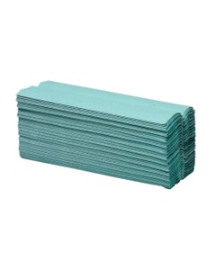 Maxima 1 Ply Hand Towel Green C Fold 217 x 250mm