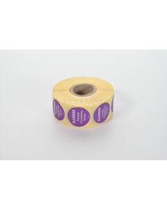 Purple Allergen Sticker Cereal Round 25mm