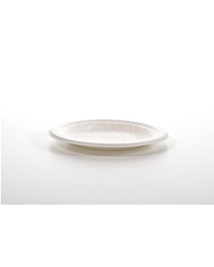 Bagasse Plate Round White 152.4mm 6"