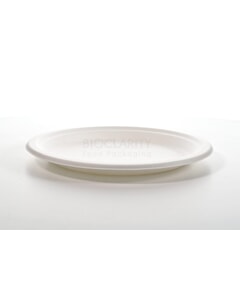 Bagasse Plate Round White 228.6mm 9"