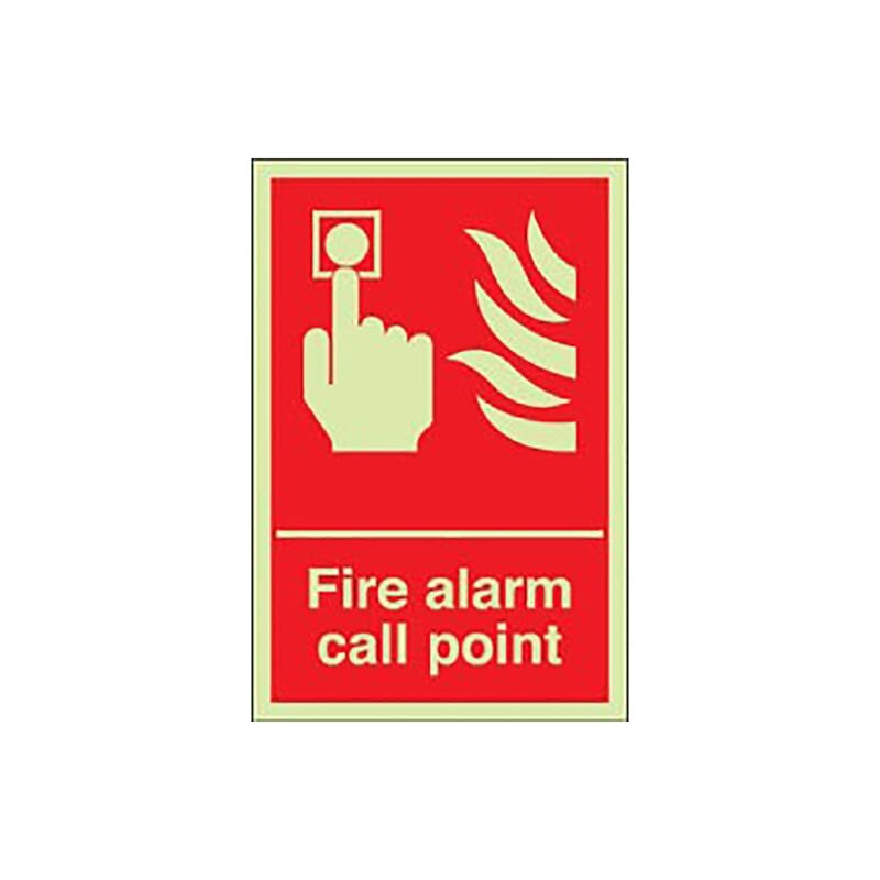 Fire Alarm Call Point Sign Sticker 200 x 150mm
