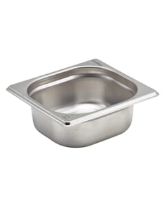 S/St Gastronorm Pan 1/6 65mm Deep - 176 x 162mm