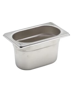 S/St Gastronorm Pan 1/9 100mm Deep - 176 x 108mm