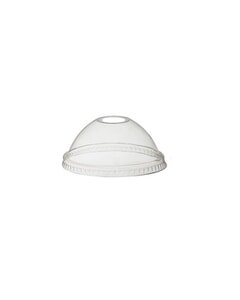RPET Domed Lid With Hole rPET Clear 16-24oz