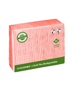 Chicopee J Cloth Plus Biodegradable Red 430 x 320mm