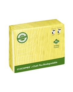 Chicopee J Cloth Plus Biodegradable Yellow 430 x 320mm