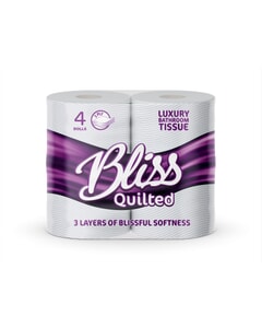 Quilted Toilet Tissue 3 Ply White 110 x 19.25mm 160 Sheets