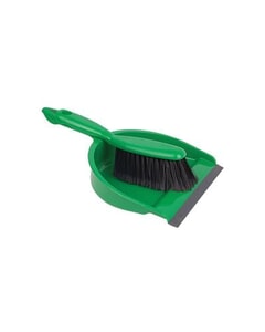 Soft Bristle Dustpan & Brush Set PP Green