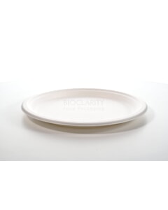 Bagasse Round Plate White 254mm (10")