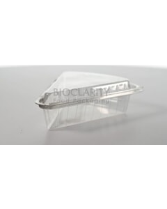 Cake Slice Box Fold Over rPET Clear