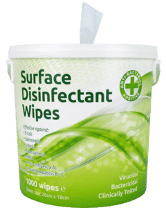Surface Disinfectant Wipes Bucket PE (200 x 180mm Sheet)
