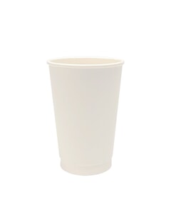Double Wall Hot Cup PE Lined White 16oz