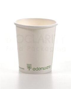 Single Wall Hot Cup PLA Lined White 4oz