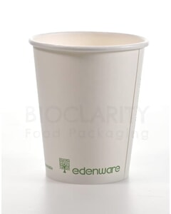 Single Wall Hot Cup PLA Lined White 8oz