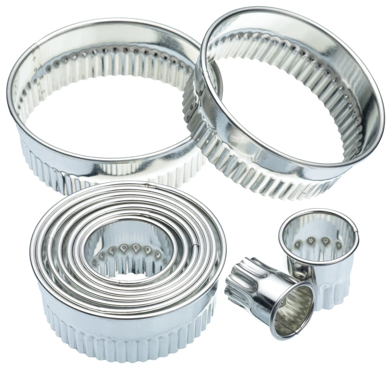 Round Fluted Cutter Set Assorted 11 Pieces